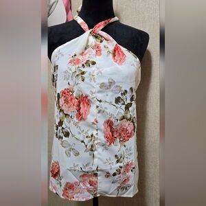 Shein Boho Floral Print Halter Top - NWT - Sz. 1XL